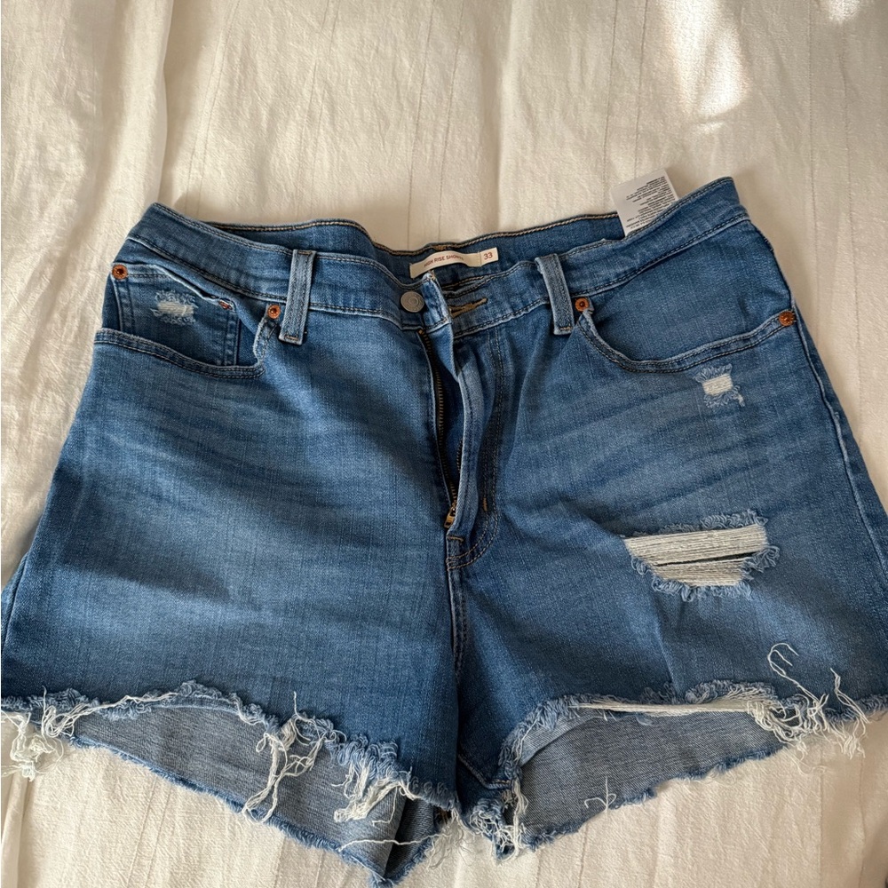Levi's Distressed Blue Jean Shorts